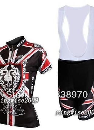 Вело футболка rock racing с черепом