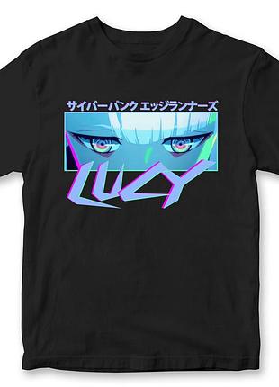 Футболка унисекс аниме "cyberpunk lucy" киберпанк 2