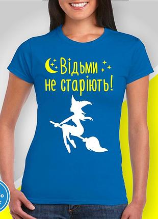 Футболка женская с принтом "ведьмы не стареют! - 2" b&w style 2xl