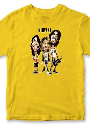 Футболка унісекс "nirvana" нірвана 4 жовтий, бавовна, xl