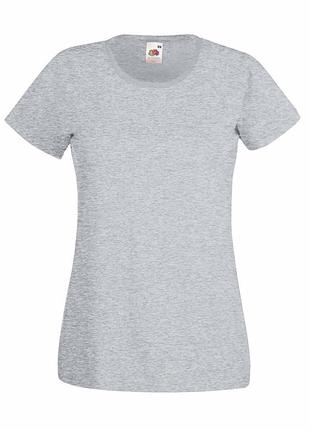 Женская футболка fruit of the loom valueweight t lady-fit серо-лиловый, xxl