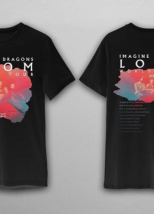 Футболка унисекс с принтом "imagine dragons" 2 черный, высокое качество, 3xl