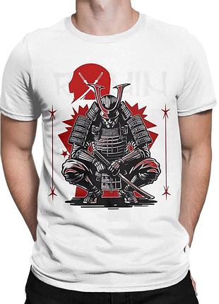 Футболка з японським самураєм "ronin" ронін білий, m