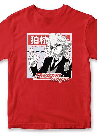 Футболка аниме "danganronpa" nagito komaeda (данганронпа) 2 красный, стандарт, xl