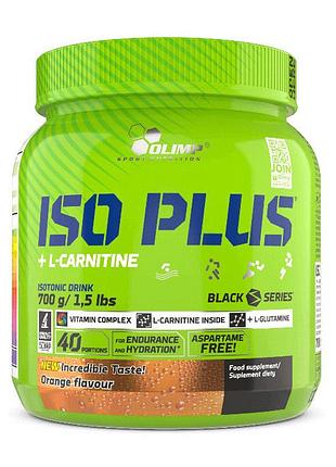 Изотоник olimp iso plus + l-carnitine 700 г lemon | для гидратации и восстановления