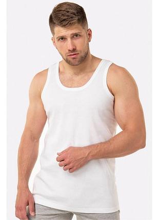 Майка для мужчин 100% хлопок турция baykar арт 1002-01 белый 5 - xxl 58-60