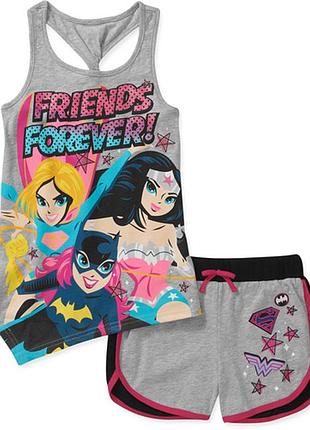 Комплект майка и шорты на девочку 6-7 лет dc comics girls