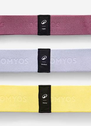 Мини ленты-эспандер для пилатеса domyos 3шт (нижний/средний/высокий уровень сложности) разноцветный
