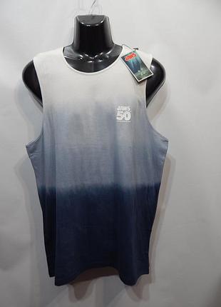 Чоловіча легка подовжена футболка майка jaws (3xl) р.56-58 018мфс
