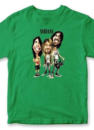 Футболка унісекс "nirvana" нірвана 4 зелений, преміум, 2xl