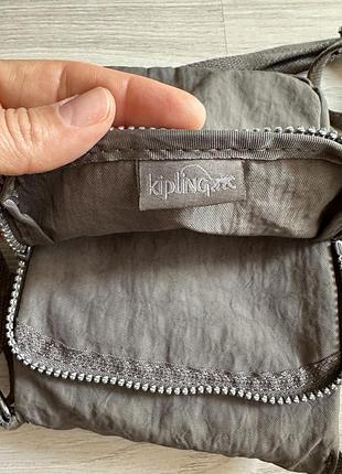 Сумка мессенджер kipling eldorado сірого кольору 4