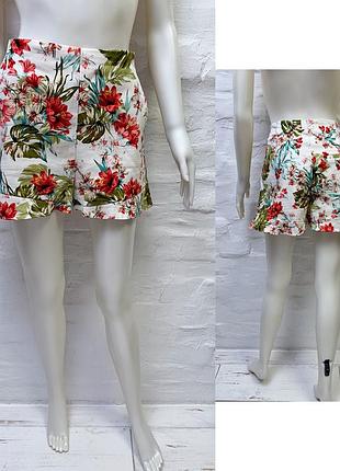 Zara стильные яркие шорты из хлопка