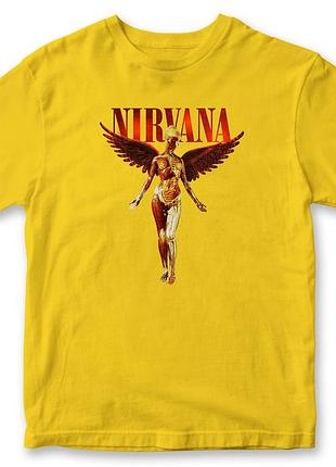 Футболка унісекс "nirvana" нірвана 5 жовтий, преміум, 3xl