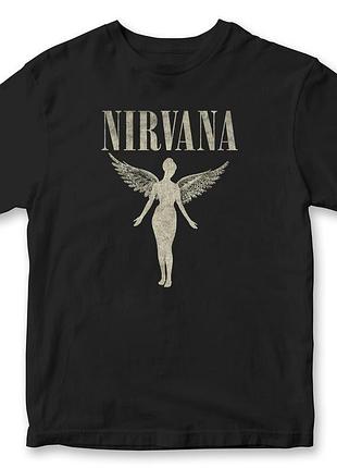 Футболка унисекс "nirvana" нирвана 3 черный, хлопок, 2xl