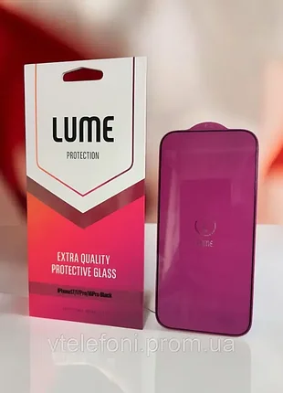 Захисне 3d скло для iphone 16 pro premium lume антистатичне пилонепроникне