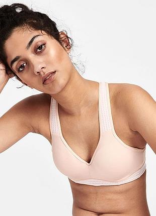 Бежевый спортивный топ berlei electrify mesh crop