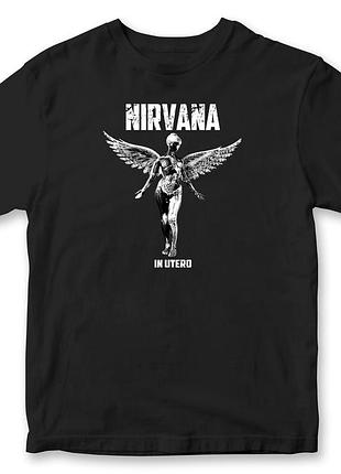 Футболка унісекс "nirvana" нірвана 1 чорний, бавовна, s