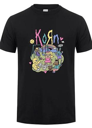 Футболка з принтом rock band "korn" 3