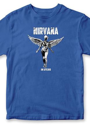 Футболка унісекс "nirvana" нірвана 1 синій, стандарт, l