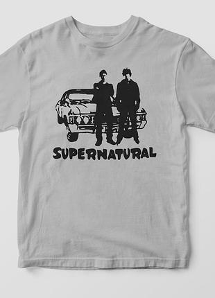 Футболка "supernatural impala" серый
