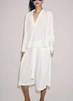 Текстурированная рубашка оверсайз zw collection