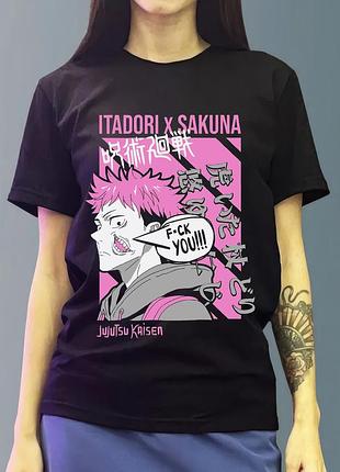 Футболка женская аниме "jujutsu kaisen" магическая битва 7 стандарт, 2xl