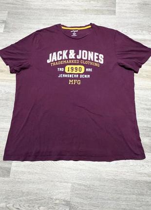 Мужская футболка jack & jones с принтом , размер 4xl