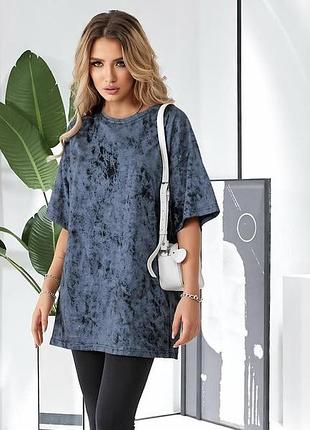 Футболка женская leliss oversize свободного кроя с приспущенным плечом хлопковая