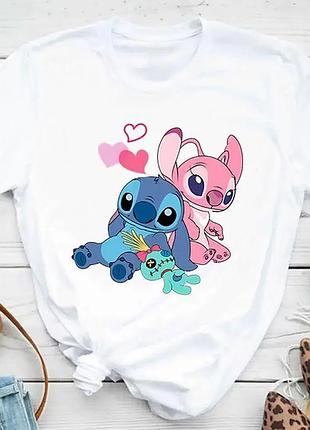 Футболка стильная с принтом "стич" stitch (лило и стич) 3 высокое качество, 3xl
