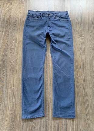 Мужские голубые стрейчевые джинсы levi’s 513