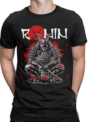 Футболка с японским самураем "ronin" ронин хаки, m