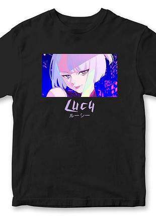 Футболка унисекс аниме "cyberpunk lucy" киберпанк 4