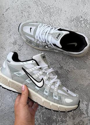 Стильные кроссовки nike p-6000 silver/white