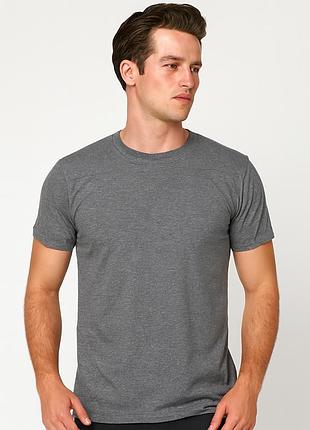 Мужская футболка хлопок 3xl(52) серая strong