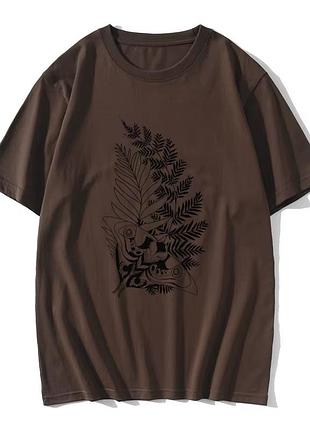 Футболка с принтом игры "the last of us 2" коричневый, 2xl