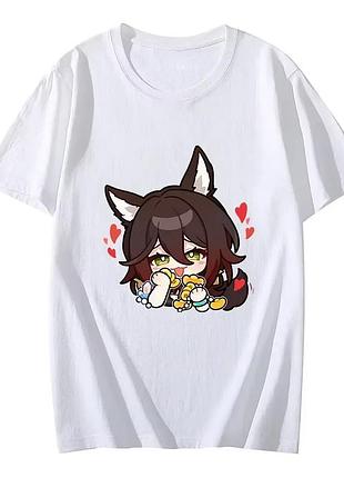 Футболка с принтом "honkai star rail" chibi tingyun