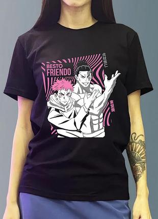 Футболка женская аниме "jujutsu kaisen" магическая битва 9