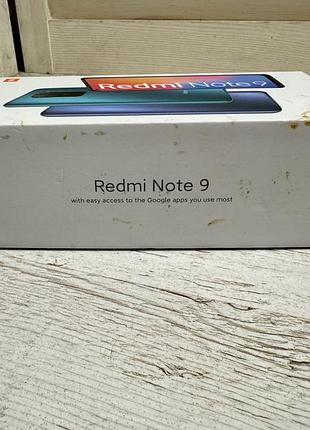 Коробка від redmi noto 9 3