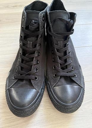Converse chuck taylor all star black monochrome, кеди чоловічі чорні, р.44