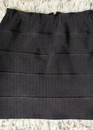 Черная мини-юбка2 фото