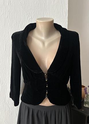 Оксамитовий короткий жакет, болеро kookai s m