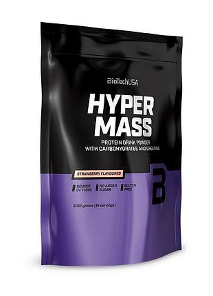 Гейнер biotech hyper mass 1 кг strawberry | для набору маси