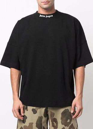 Футболка мужская palm angels logo print t-shirt oversize paw-5011bl xl