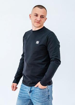 Лонгслів чоловічий stone island 20517-1bl 3xl