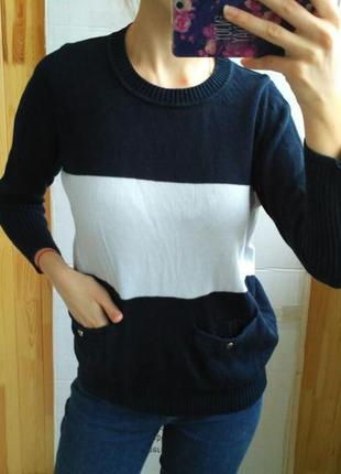 Красивая,стильная,фирменная бренд кофта свитер теплый свитшот в полоску1 фото