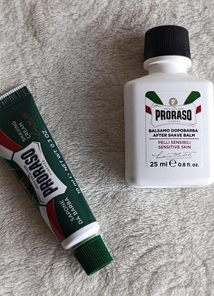 Набор миниатюр proraso ( крем для бритья 10мл+ лосьон после бритья 25мл)