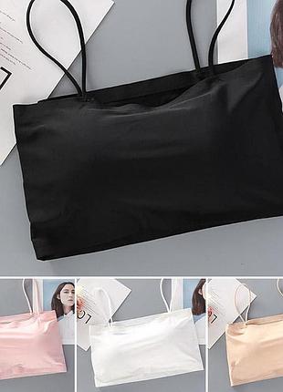 Безшовний топ на тонких бретелях
