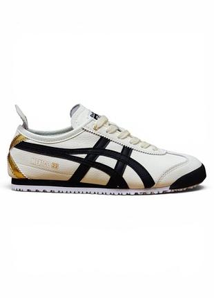 Жіночі кросівки asics onitsuka tiger mexico 66 cream black gold / smb+ 🔗