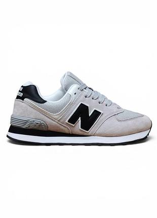 Жіночі кросівки new balance 574 light grey black / smb+ 🔗