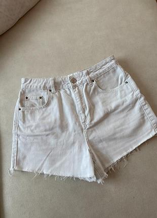 Джинсові білі шорти topshop